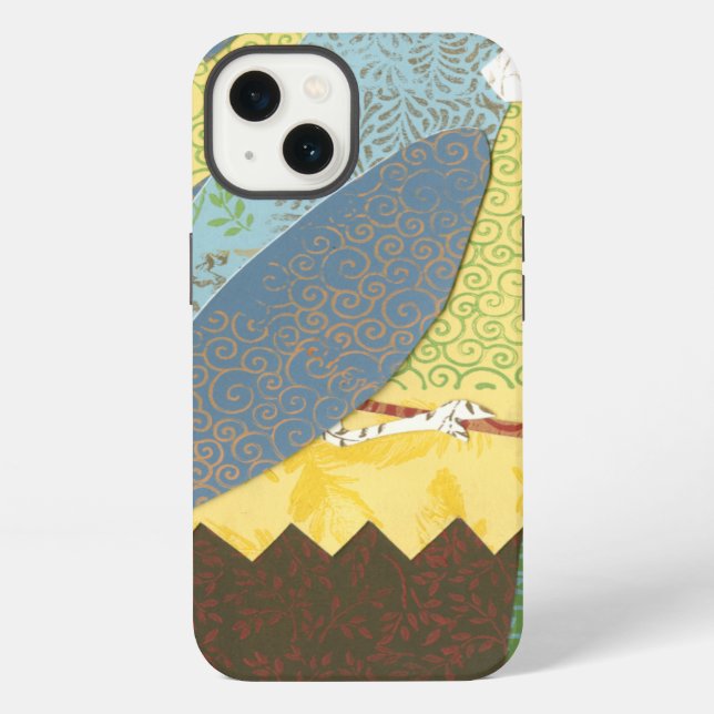 Coque iPhone Oiseau Coloré sur un Fil (Verso)