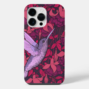 Coque Pour Pour iPhone 14 Pro Max Oiseau-de-mer et violette de fuchsia