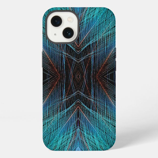 Coque iPhone Oiseau De Paradies Conception De Plumes Fractales (Verso)
