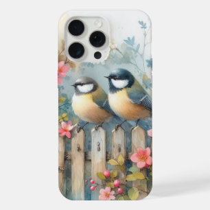 Coque iPhone 15 Pro Max Oiseaux et fleurs