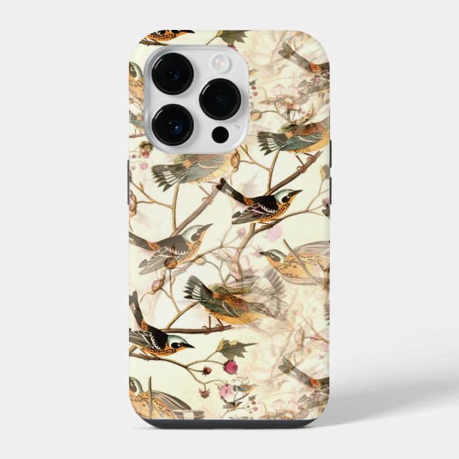 Coque iPhone Oiseaux sur une branche (Verso)
