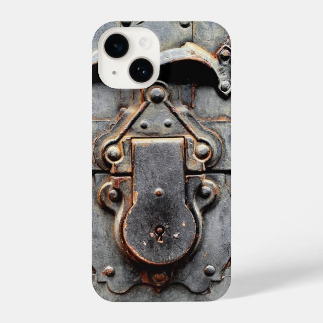 Coque iPhone Old Vintage Trunk Lock (Verso)