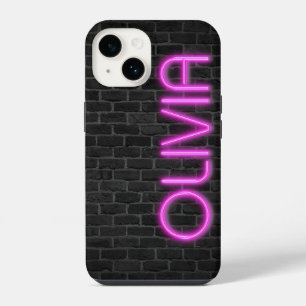 Coque Pour iPhone 14 OLIVIA en néons roses