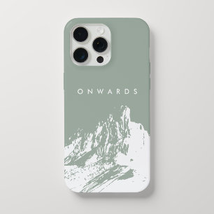 Coque iPhone 15 Pro Max Ombre pâle minimaliste de montagne