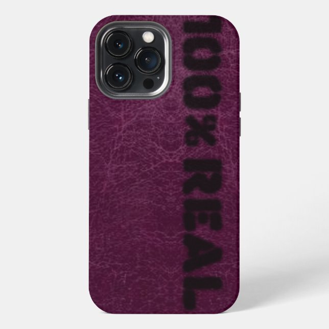 Coque iPhone On Dirait Du Cuir Violet (Verso)