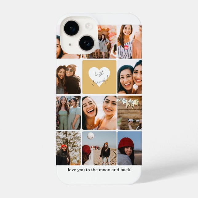 Coque iPhone Onze Collage photo Meilleur Ami Joyeux Anniversair (Verso)