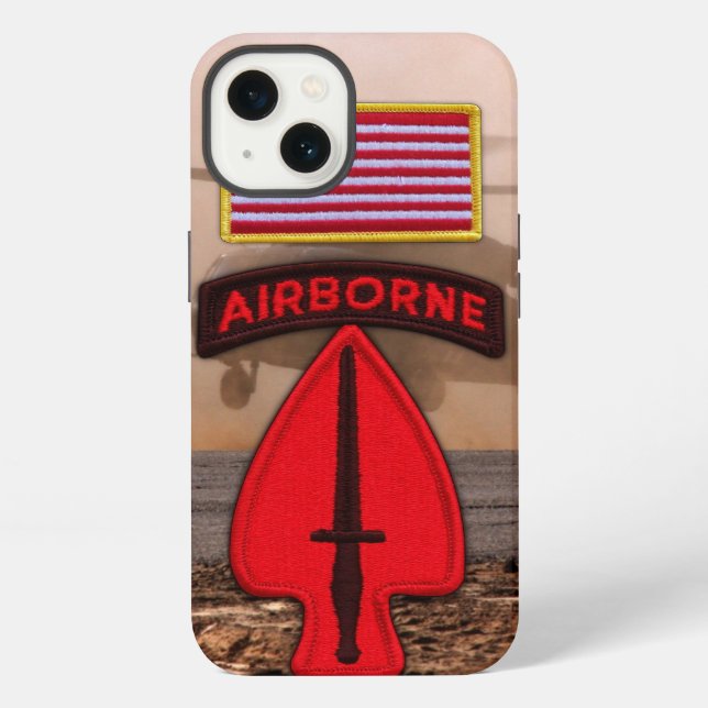 Coque iPhone Opérations spéciales vétérans USASOC Vets Patch (Verso)