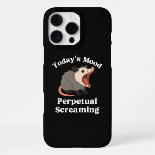 Coque iPhone 16 Pro Max Opossum Criant Perpétuel Dessin de Folie Amusante