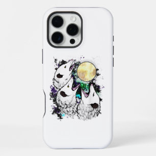 Coque iPhone 16 Pro Max Opossum Drôle Lune Possum Mignon qui Hurle
