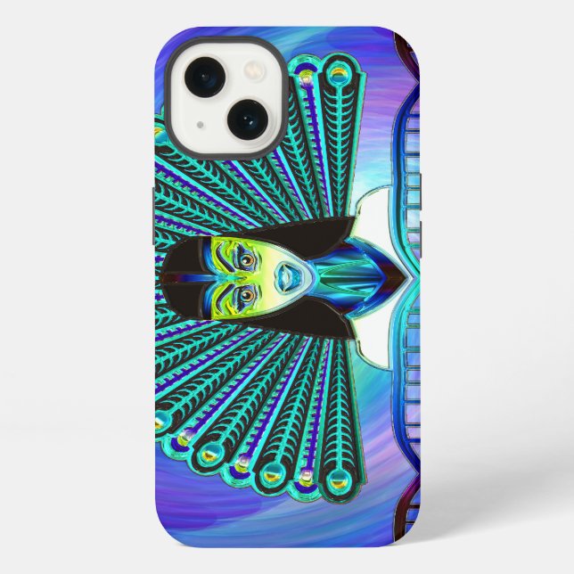 Coque iPhone Options Peacock Art 1 (Verso)