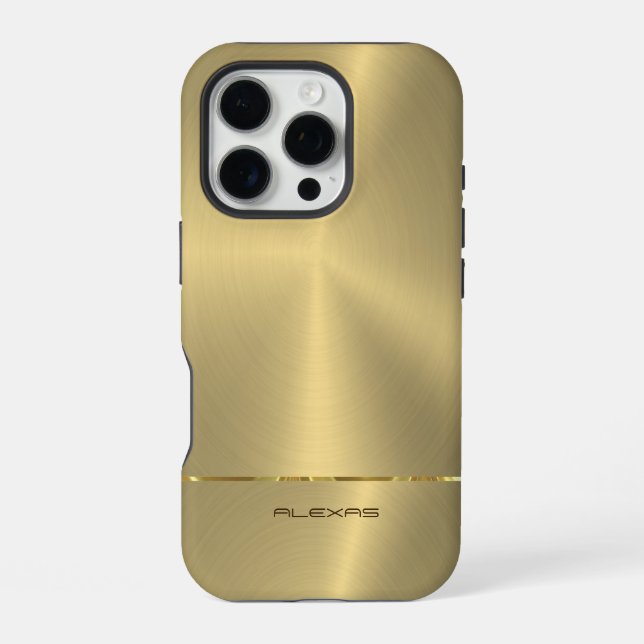 Coque iPhone Or faux brillant (Verso)