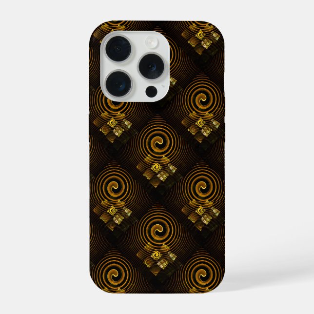 Coque iPhone Or Moderne Boho Élégant Motif d'Art Abstrait #502 (Verso)