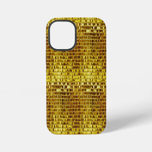 Coque iPhone 12 Mini Or Mosaic Elegant Glam Design Luxe Moderne