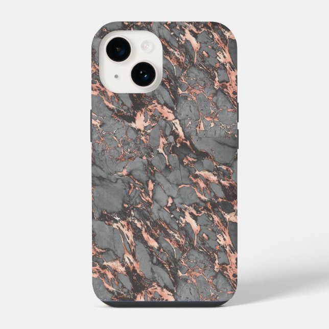 Coque iPhone Or rose et gris  (Verso)
