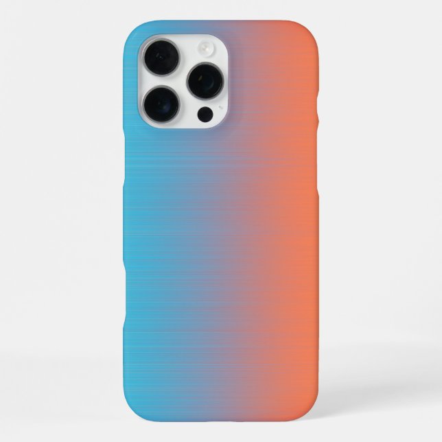 Coque iPhone Orange Bleu Ton Sur Ton (Verso)