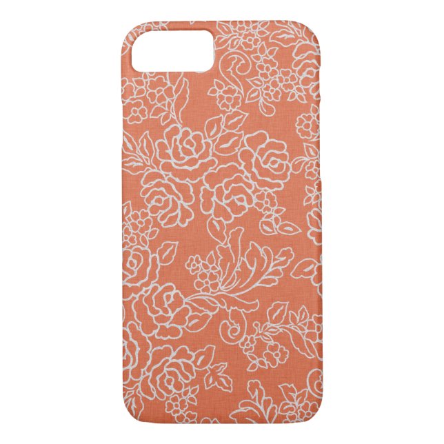 Coque iphone orange de LA de musée de fleur (Dos)