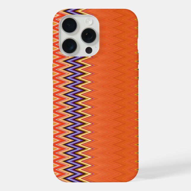 Coque iPhone Orange et Zigzag (Verso)