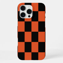 Orange noir Carreaux motif à carreaux