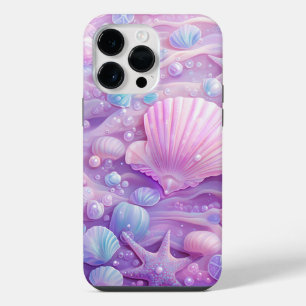 COQUE POUR POUR iPhone 14 PRO MAX ORANGE ROSE VIOLET PASTEL COQUILLES D'EAU DOUCE AL