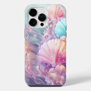 COQUE POUR POUR iPhone 14 PRO MAX ORANGE ROSE VIOLET PASTEL COQUILLES D'EAU DOUCE AL