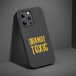 Coque iPhone 15 Pro Orange Toxique Résistance Politique Trump