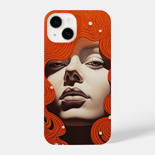 Coque iPhone Orange Waves of Elegance Phone Case (Verso)