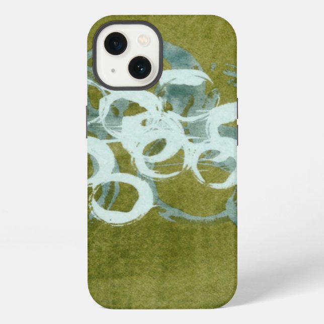 Coque iPhone Orbes vertes I (Verso)
