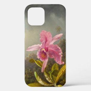 Coque iPhone 12 Orchidée avec deux colibris Heade