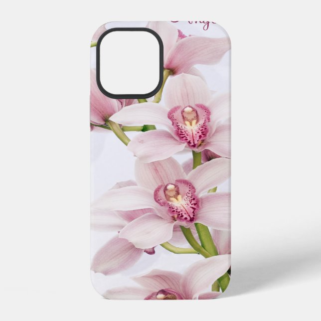 Coque iPhone Orchidée Cymbidium Fleur Rose (Verso)