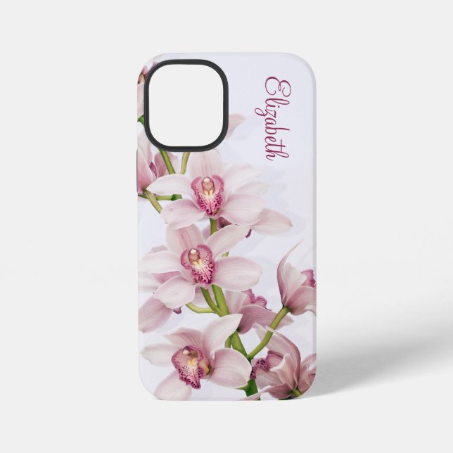 Coque iPhone Orchidée Cymbidium Rose Florale (Verso)