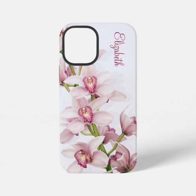 Coque iPhone Orchidée Cymbidium Rose Florale (Verso)