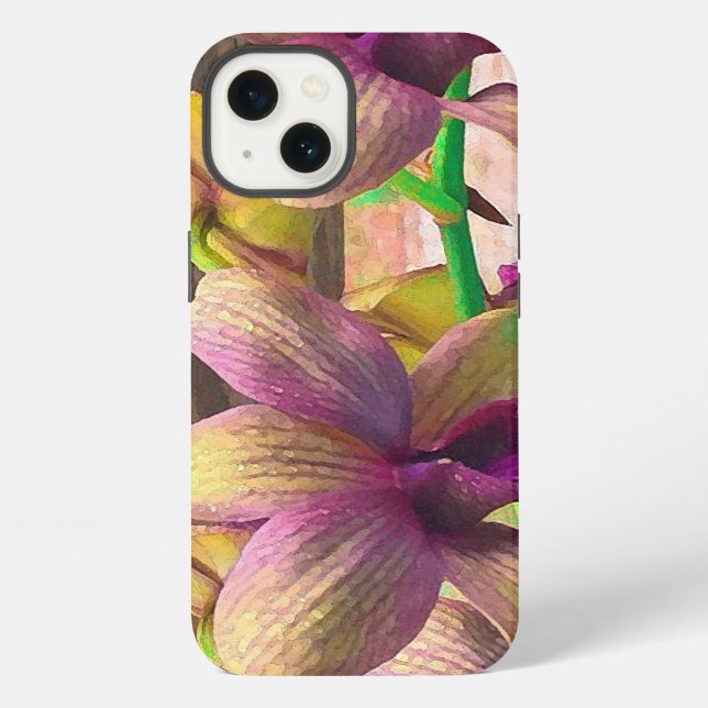 Coque iPhone Orchidées en fleurs (Verso)