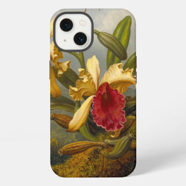 Coque iPhone Orchidées et colibri Heade (Verso)