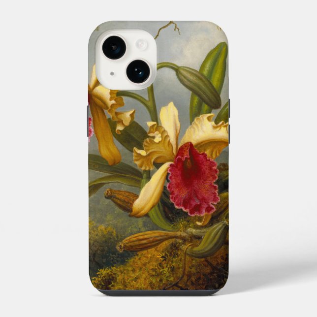 Coque iPhone Orchidées et colibri Heade (Verso)