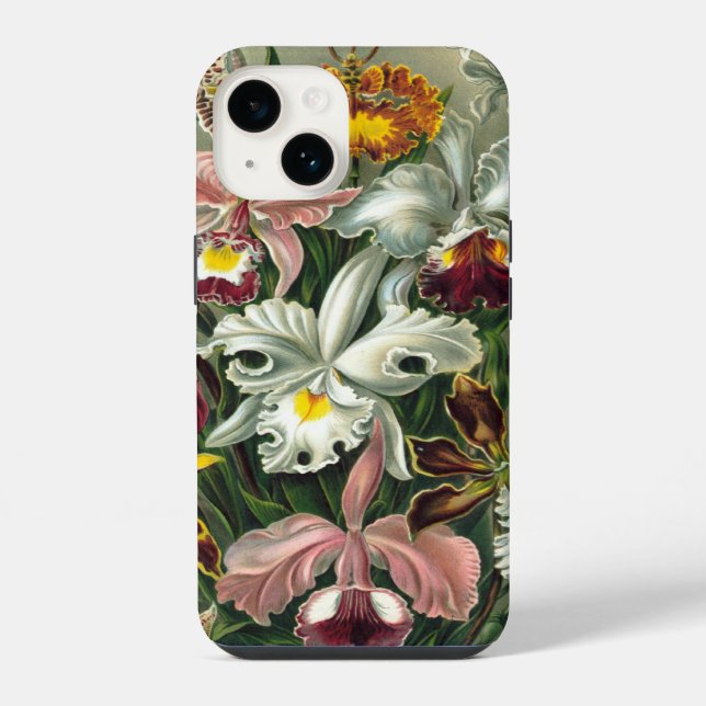 Coque iPhone Orchidées Vintage (Verso)