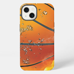 Etui iPhone 13 oreiller de lancer de basketball en feu