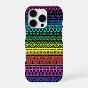Coque iPhone 16 Pro Ornement arc-en-ciel coloré