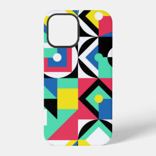 Coque iPhone 12 Ornement décoratif de formes géométriques. Coloré