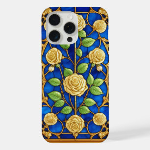 Coque iPhone 15 Pro Max Ornement Rose Dorée Artwork