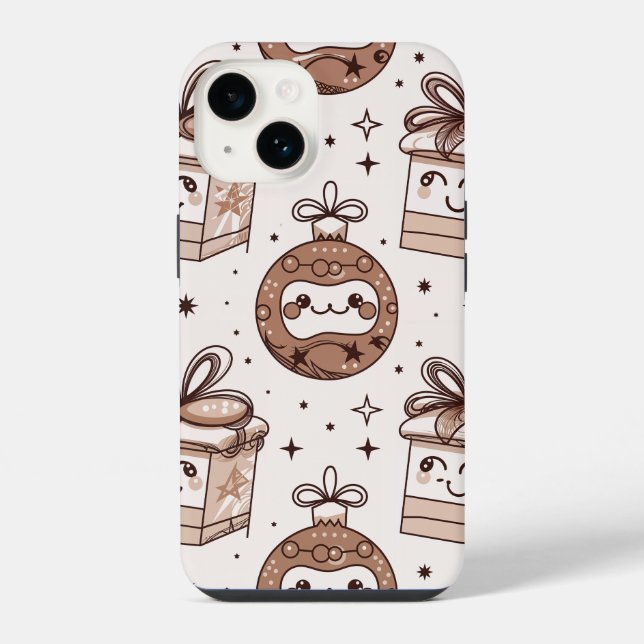 Coque iPhone ornements et cadeaux de Noël mignons (Verso)