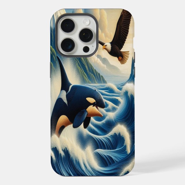 Coque iPhone Orque Majestueux Bondissant (Verso)