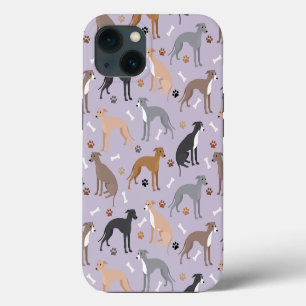 Etui iPhone 13 Os italien et pattes de Greyhound