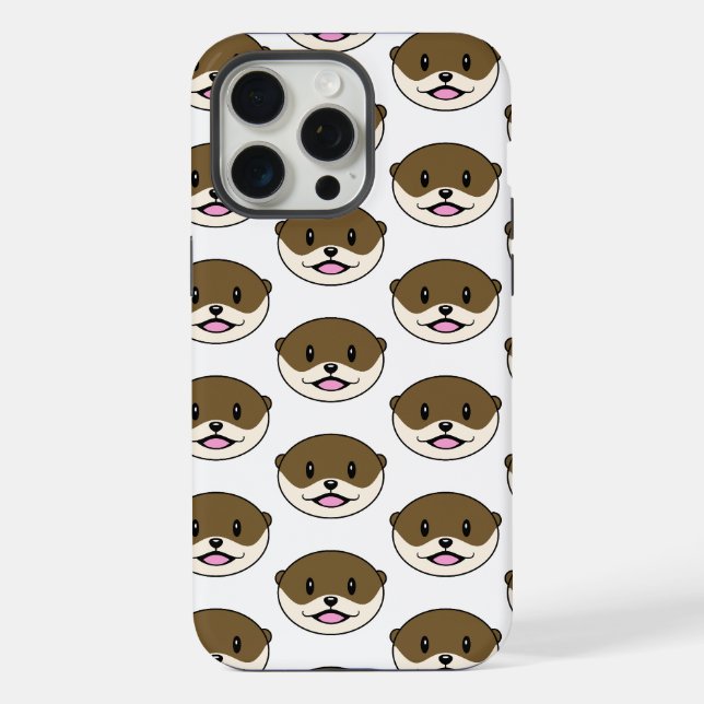 Coque iPhone Otter souriant mignon (Verso)
