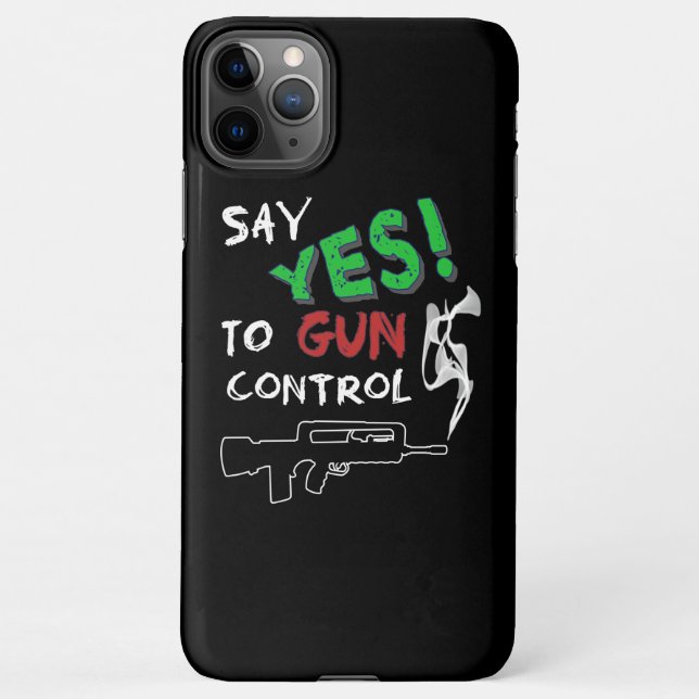 Coque iPhone Oui au contrôle des armes à feu (Dos)