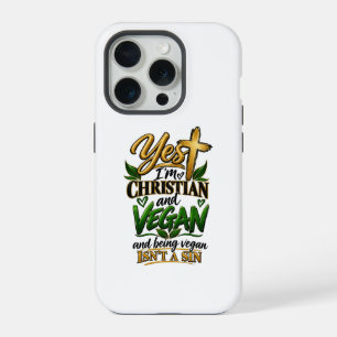 Coque iPhone 15 Pro Oui, je suis chrétien et végan…