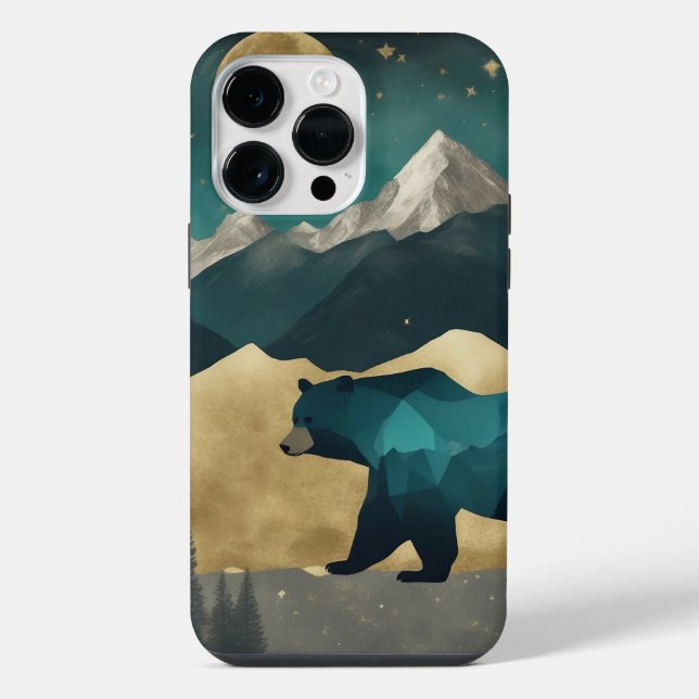 Coque iPhone Ours au clair de lune (Verso)