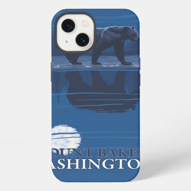 Coque iPhone Ours au clair de lune - Mount Baker, Washington (Verso)
