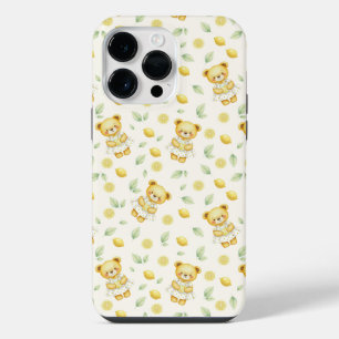 Coque Pour Pour iPhone 14 Pro Max Ours en citron mignon et motif transparent de limo