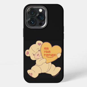 Etui iPhone 13 Pro Ours Mignon Bulles Coloris Rose