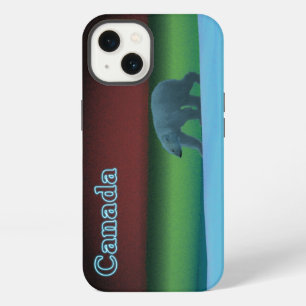 Etui iPhone 13 Ours polaire Lumières polaires